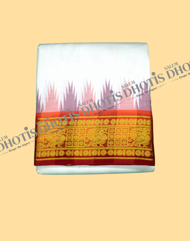 Rudraksham & Annam Border Thalampoo Dhoti [Original]
