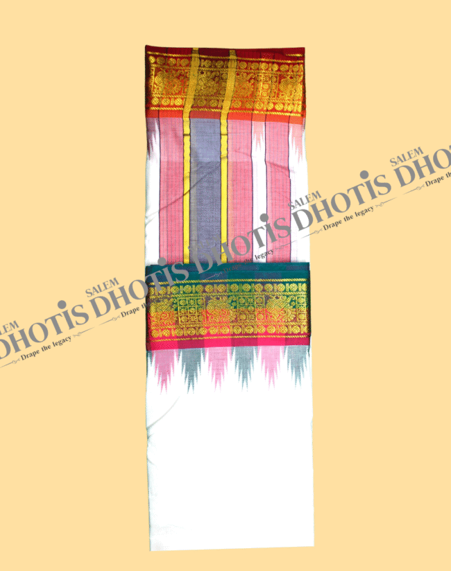 Rudraksham & Annam Border Thalampoo Dhoti [Original] - Image 2
