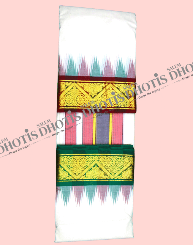 M Border Thalampoo Dhotis [Original] - Image 4