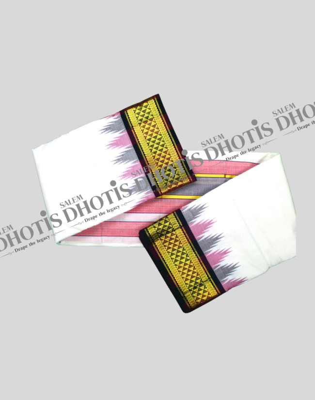 Chain Diamond Border Thalampoo Dhoti [Original] - Image 2