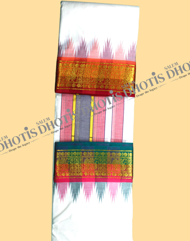 Rudraksham & Annam Border Thalampoo Dhoti [Original] - Image 4