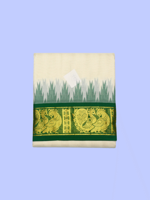 Thalampoo Dhotis with Lovable Peacock Border
