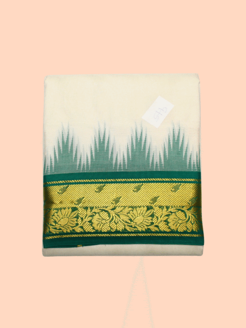 Thalampoo Dhoti with Kodi and Slide Line Border
