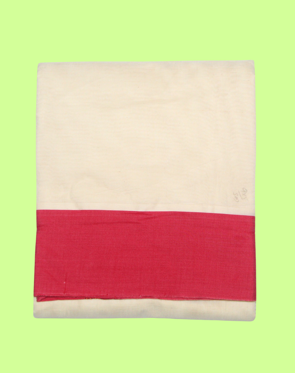 Pure Cotton Border Handloom Dhoti | Red & Yellow